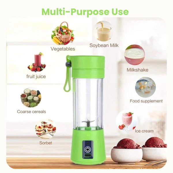 Portable USB Rechargeable Blender – Mini Juicer Mixer for Smoothies & Shakes