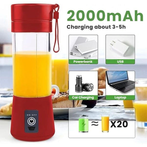 Portable USB Rechargeable Blender – Mini Juicer Mixer for Smoothies & Shakes