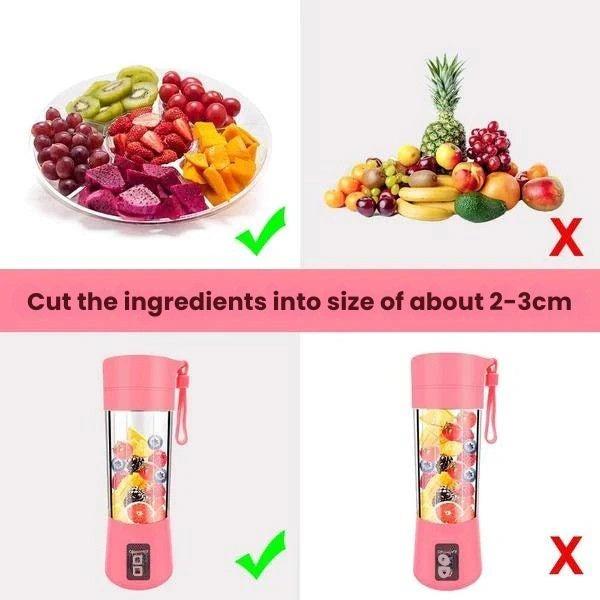 Portable USB Rechargeable Blender – Mini Juicer Mixer for Smoothies & Shakes